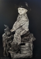 Cowboy in Training, 24 x 18, Charmaine Harris